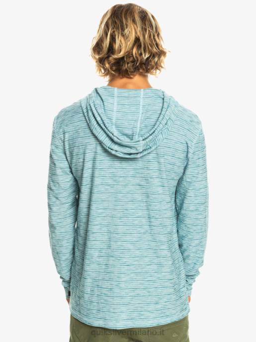 esso Quiksilver uomini t-shirt con cappuccio a maniche lunghe kentin kentin celeste HTZR1354