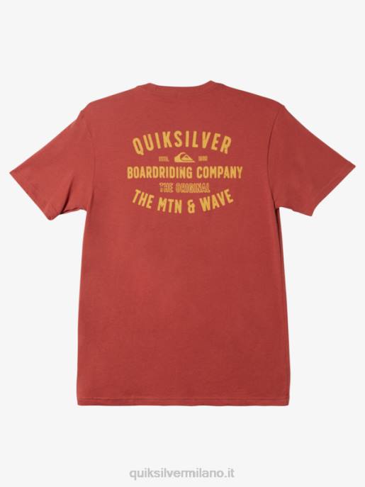esso Quiksilver uomini t-shirt con chiusura a scatto da surf qs Marsala HTZR961