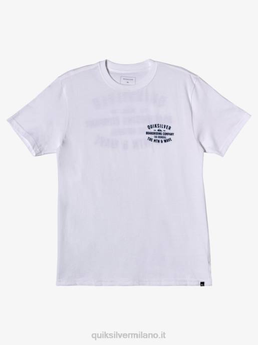 esso Quiksilver uomini t-shirt con chiusura a scatto da surf qs bianco HTZR962