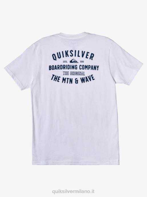 esso Quiksilver uomini t-shirt con chiusura a scatto da surf qs bianco HTZR962