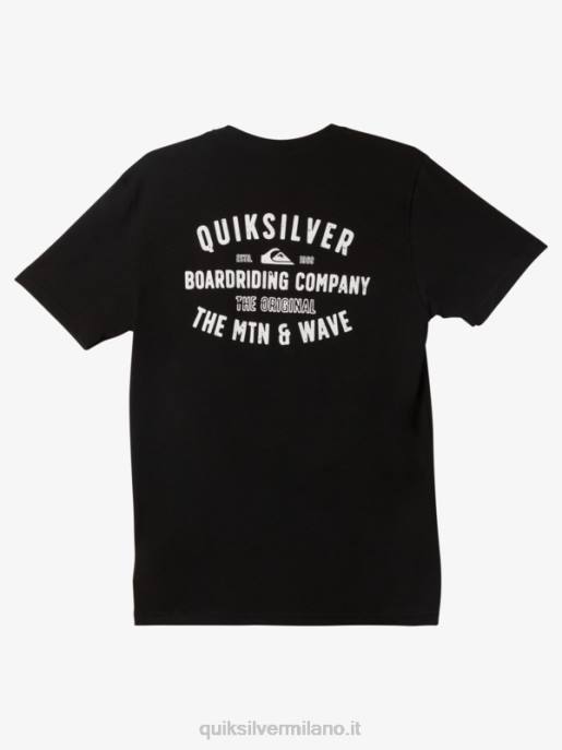 esso Quiksilver uomini t-shirt con chiusura a scatto da surf qs nero HTZR960