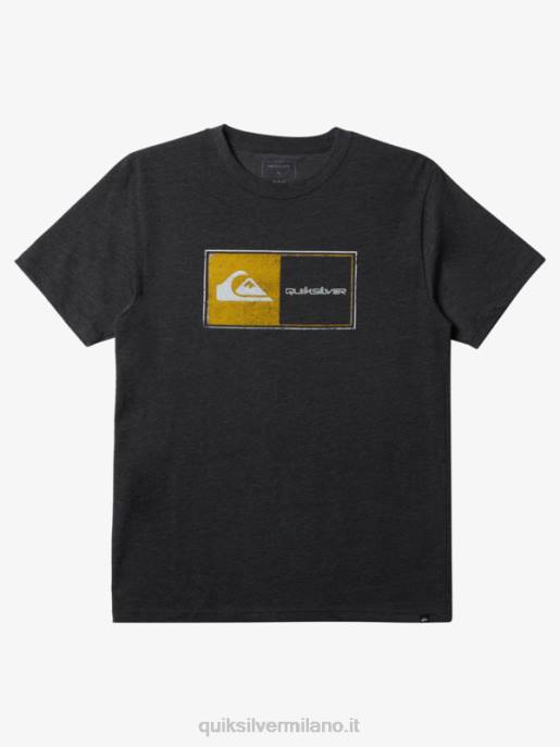 esso Quiksilver uomini t-shirt con chiusura centrale erica carbone HTZR159