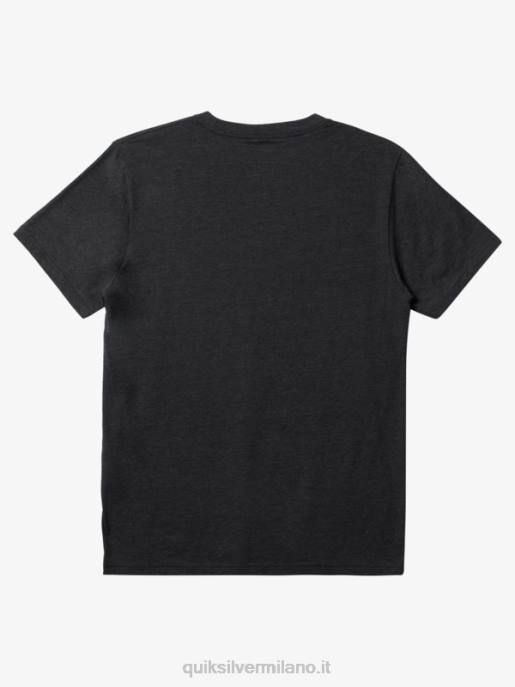 esso Quiksilver uomini t-shirt con chiusura centrale erica carbone HTZR159