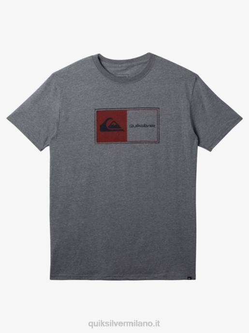 esso Quiksilver uomini t-shirt con chiusura centrale erica grigio medio HTZR160
