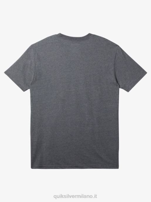 esso Quiksilver uomini t-shirt con chiusura centrale erica grigio medio HTZR160