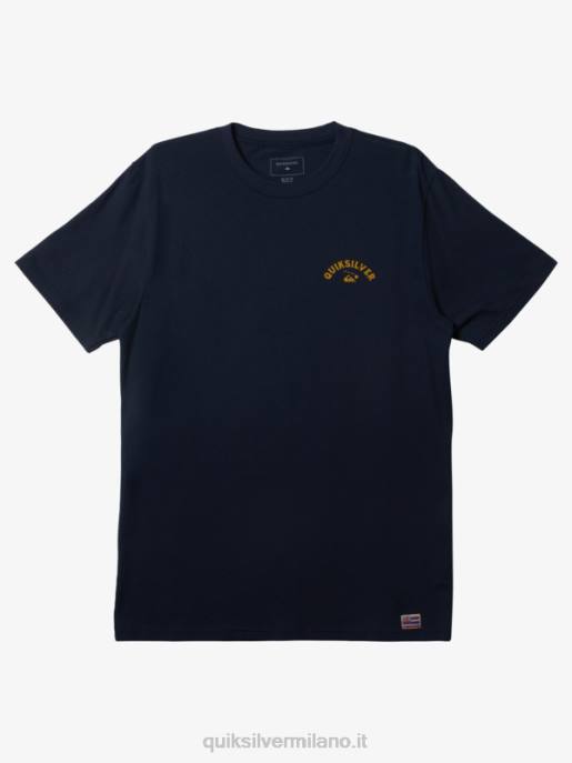 esso Quiksilver uomini t-shirt con dente di rasoio hawaii blazer blu scuro HTZR158