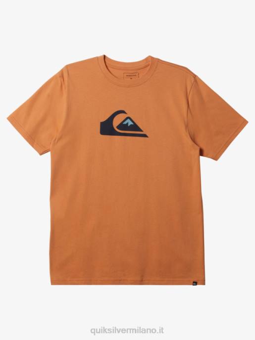 esso Quiksilver uomini t-shirt con logo comp abbronzatura di rame HTZR194