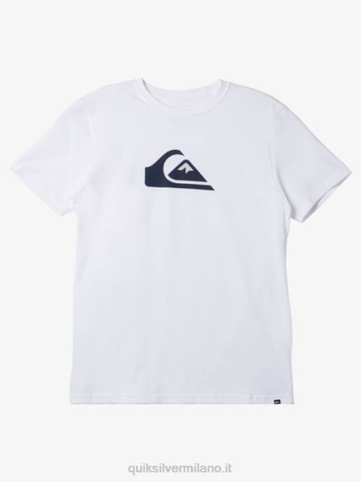 esso Quiksilver uomini t-shirt con logo comp bianco HTZR190