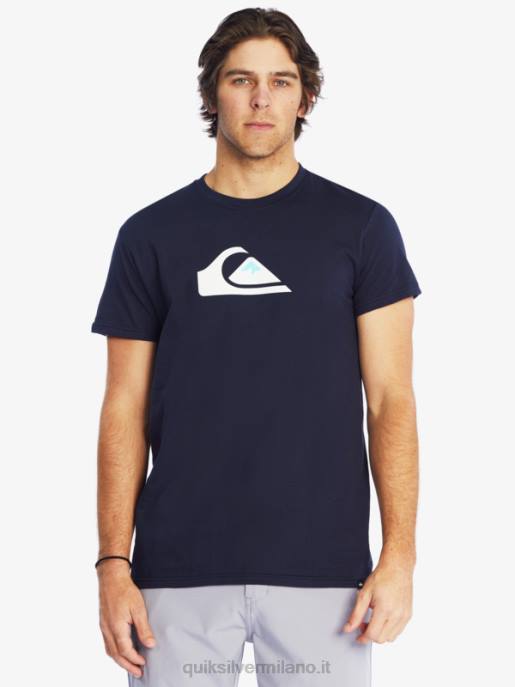 esso Quiksilver uomini t-shirt con logo comp blazer blu scuro HTZR1382