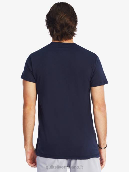 esso Quiksilver uomini t-shirt con logo comp blazer blu scuro HTZR1382