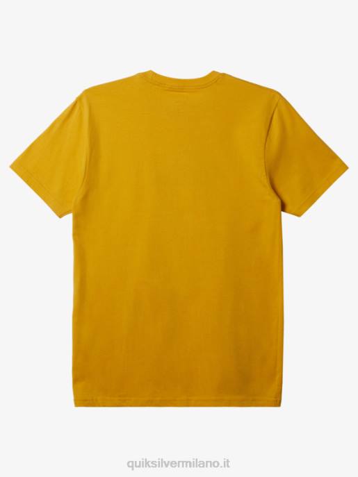 esso Quiksilver uomini t-shirt con logo comp giallo tuorlo HTZR195