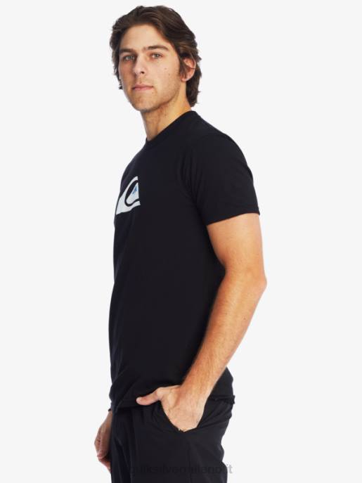 esso Quiksilver uomini t-shirt con logo comp nero HTZR1383