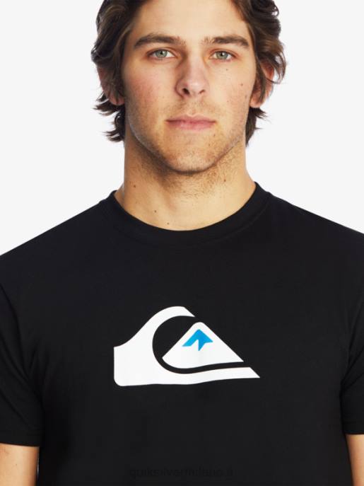 esso Quiksilver uomini t-shirt con logo comp nero HTZR1383
