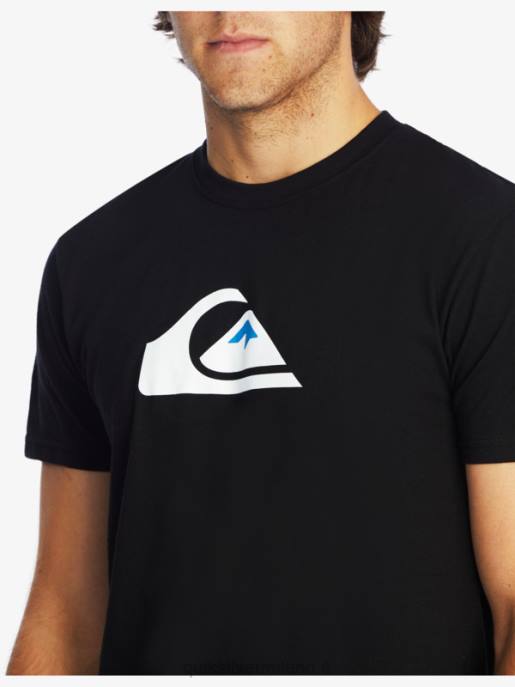 esso Quiksilver uomini t-shirt con logo comp nero HTZR1383