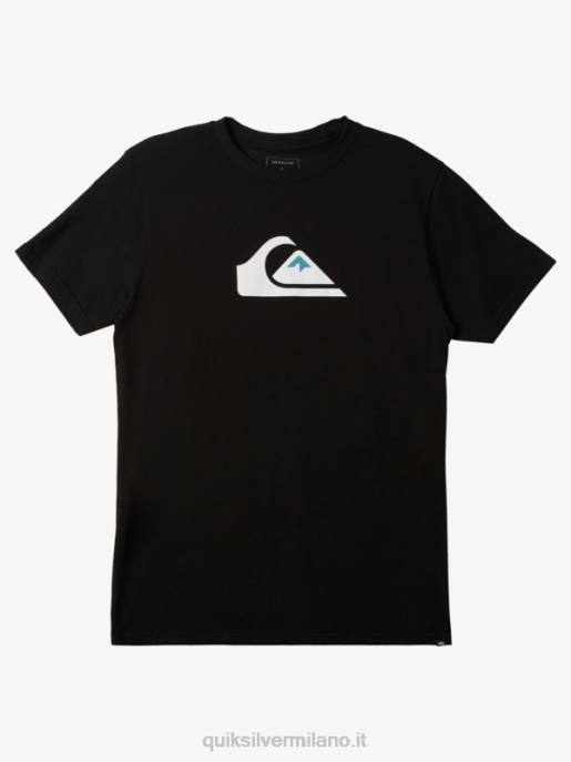 esso Quiksilver uomini t-shirt con logo comp nero HTZR189