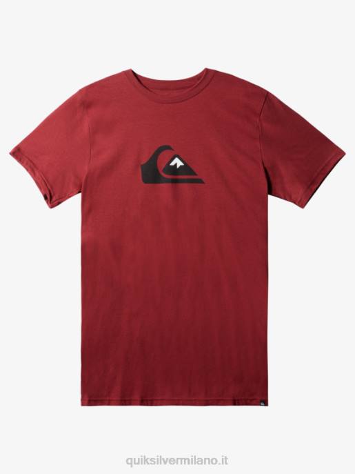 esso Quiksilver uomini t-shirt con logo comp vino rubino HTZR1384