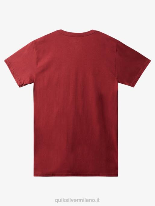 esso Quiksilver uomini t-shirt con logo comp vino rubino HTZR1384