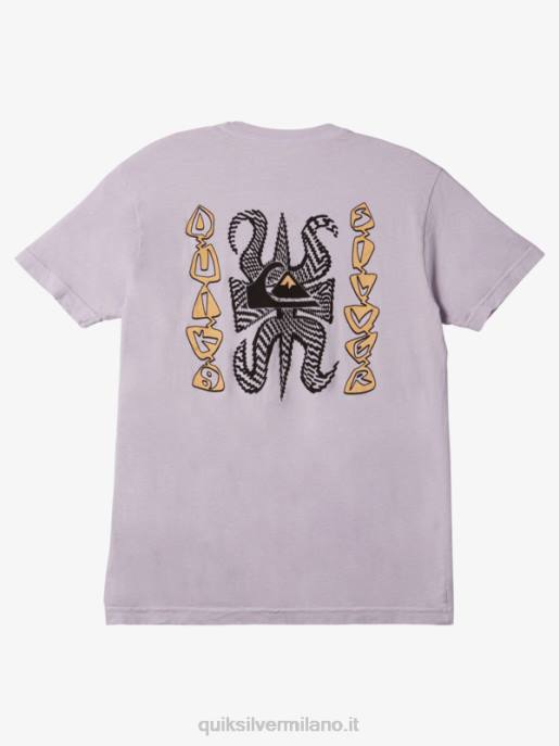 esso Quiksilver uomini t-shirt con logo fortunato lilla pastello HTZR982