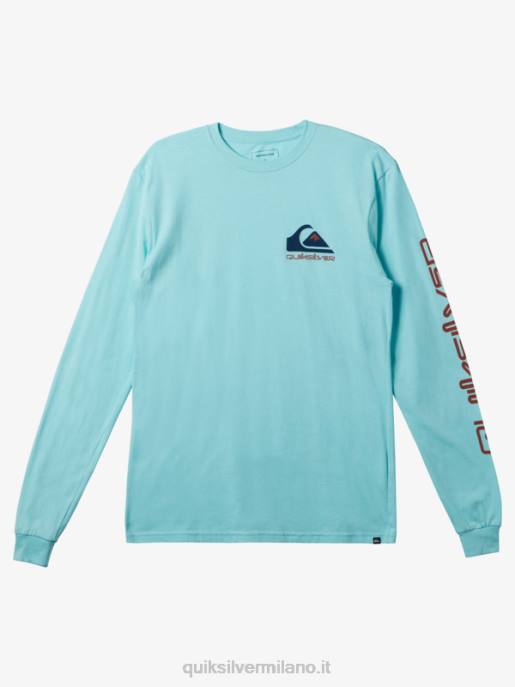 esso Quiksilver uomini t-shirt con logo omni angelo blu HTZR297