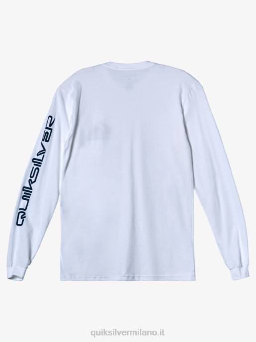 esso Quiksilver uomini t-shirt con logo omni bianco HTZR299