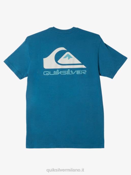 esso Quiksilver uomini t-shirt con logo omni blu marocchino HTZR985