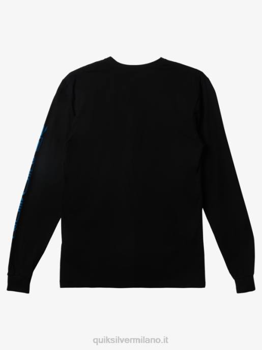 esso Quiksilver uomini t-shirt con logo omni nero HTZR296