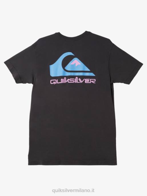esso Quiksilver uomini t-shirt con logo omni nero HTZR984