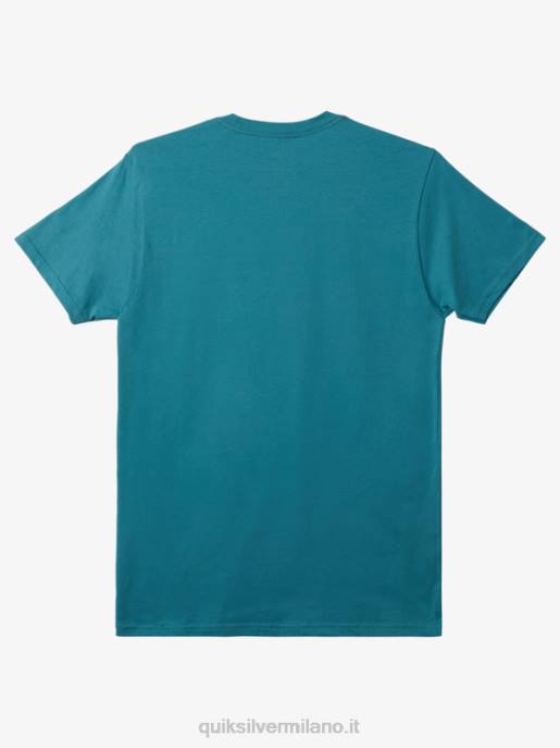 esso Quiksilver uomini t-shirt con mini logo mw blu bretone HTZR114