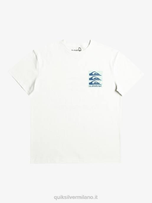 esso Quiksilver uomini t-shirt con motivi deformati bianco come la neve HTZR1013