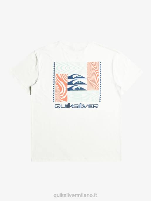 esso Quiksilver uomini t-shirt con motivi deformati bianco come la neve HTZR1013