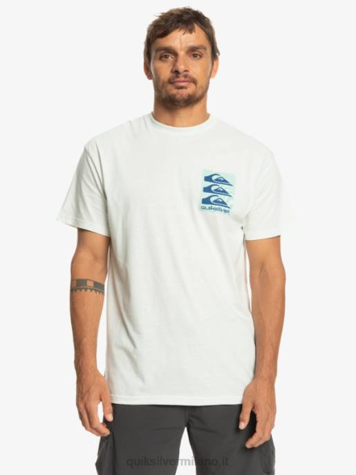esso Quiksilver uomini t-shirt con motivi deformati bianco come la neve HTZR1013