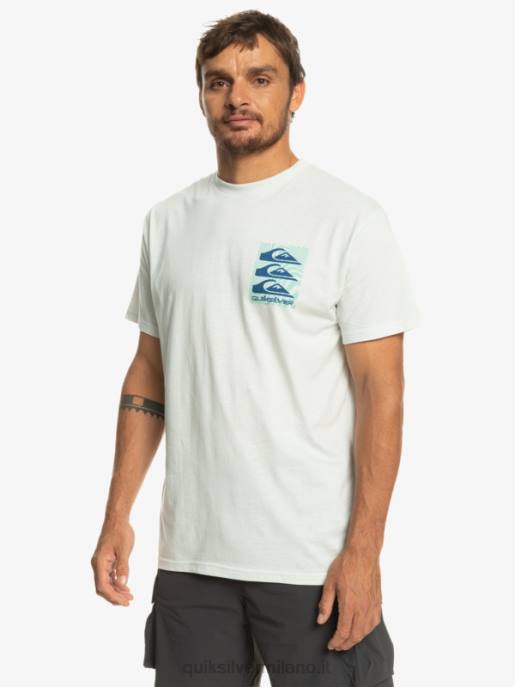 esso Quiksilver uomini t-shirt con motivi deformati bianco come la neve HTZR1013