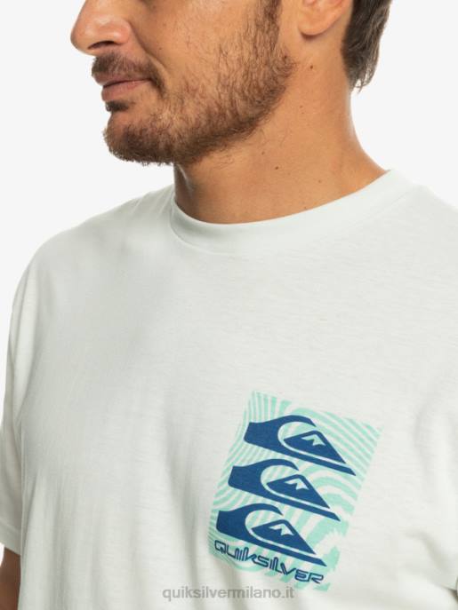 esso Quiksilver uomini t-shirt con motivi deformati bianco come la neve HTZR1013