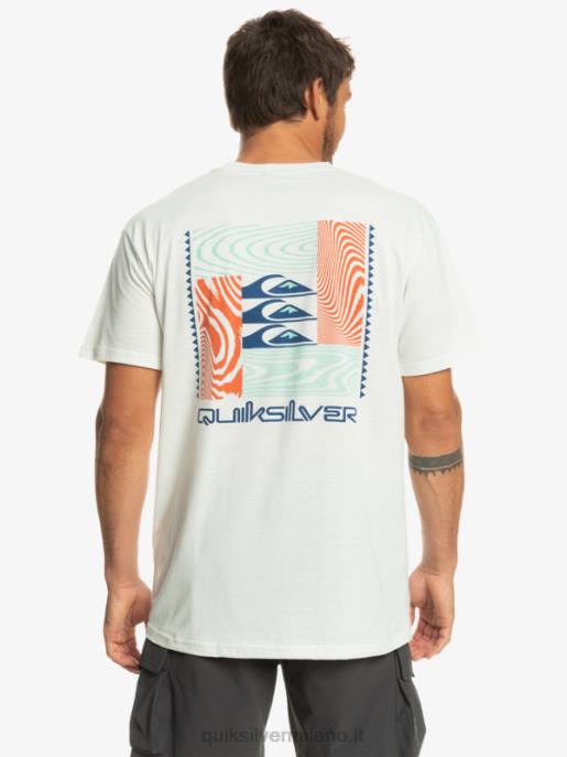 esso Quiksilver uomini t-shirt con motivi deformati bianco come la neve HTZR1013