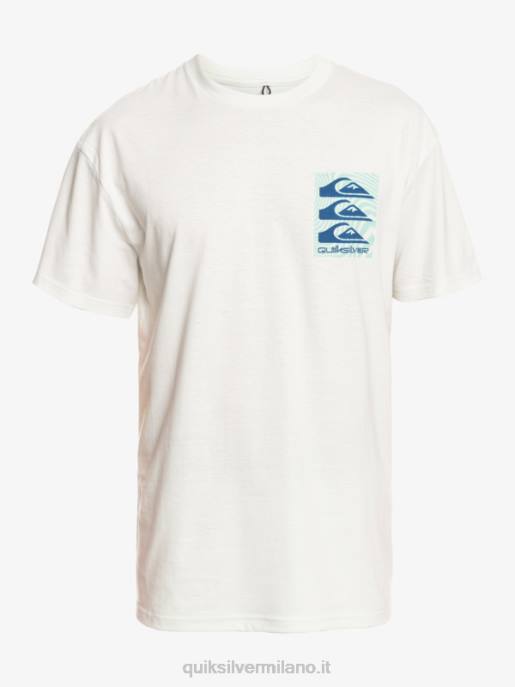 esso Quiksilver uomini t-shirt con motivi deformati bianco come la neve HTZR1013