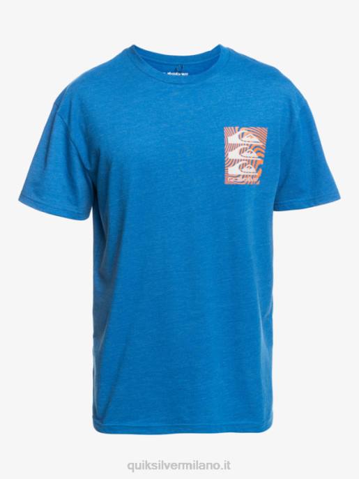 esso Quiksilver uomini t-shirt con motivi deformati boccaglio blu HTZR1015