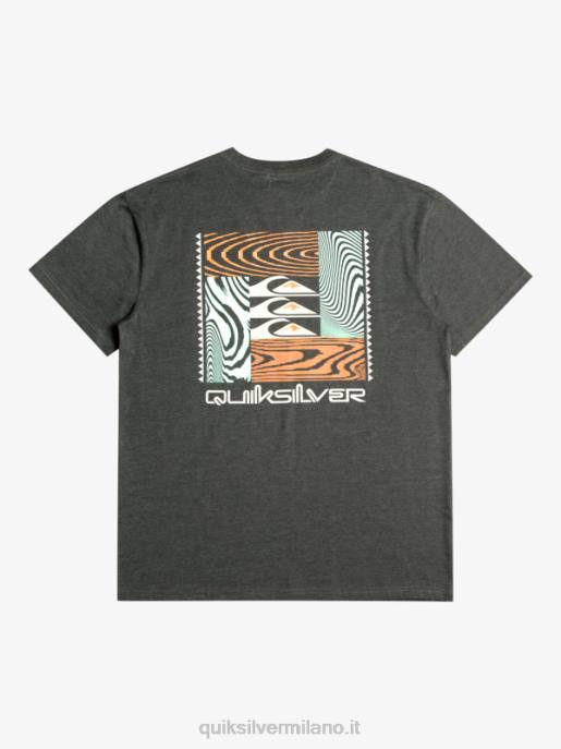 esso Quiksilver uomini t-shirt con motivi deformati fantasma HTZR1014