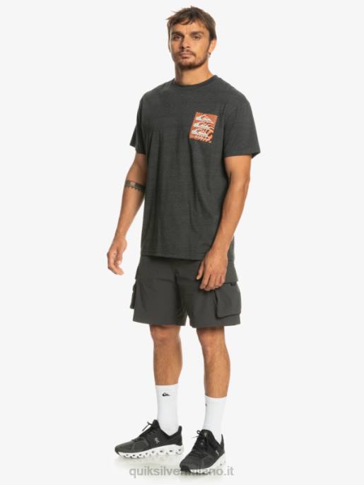 esso Quiksilver uomini t-shirt con motivi deformati fantasma HTZR1014