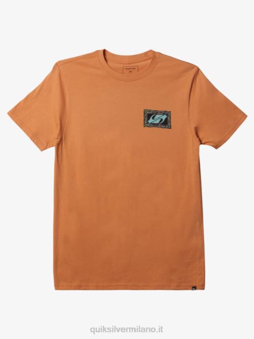 esso Quiksilver uomini t-shirt con ritmo echeggiato abbronzatura di rame HTZR718