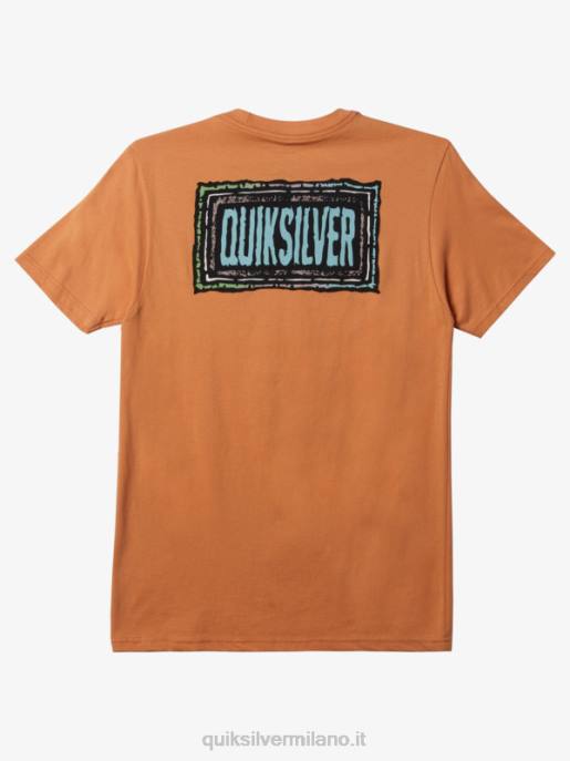 esso Quiksilver uomini t-shirt con ritmo echeggiato abbronzatura di rame HTZR718