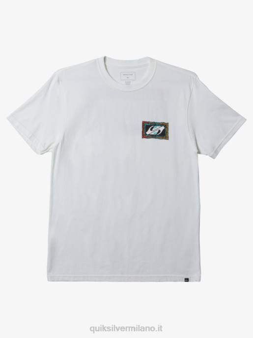 esso Quiksilver uomini t-shirt con ritmo echeggiato bianco HTZR719