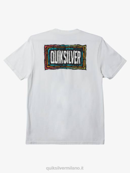 esso Quiksilver uomini t-shirt con ritmo echeggiato bianco HTZR719