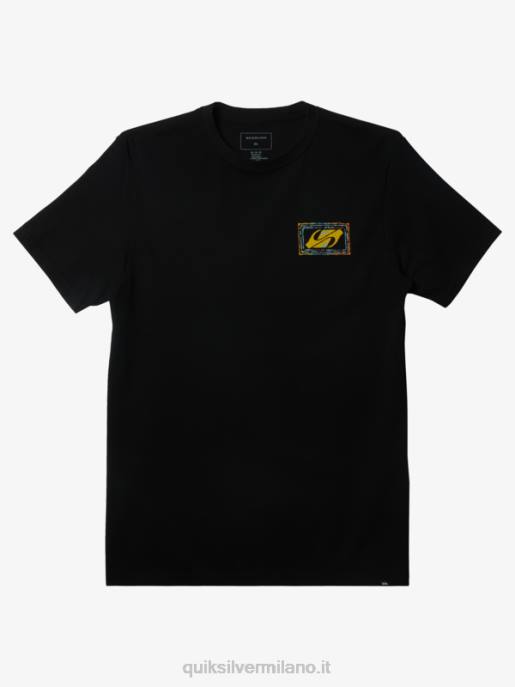 esso Quiksilver uomini t-shirt con ritmo echeggiato nero HTZR720