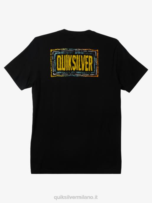 esso Quiksilver uomini t-shirt con ritmo echeggiato nero HTZR720