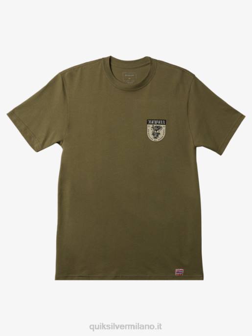 esso Quiksilver uomini t-shirt con scudo hawaii ikaika Quadrifoglio HTZR1005