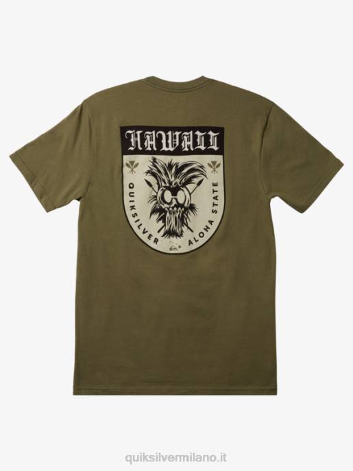 esso Quiksilver uomini t-shirt con scudo hawaii ikaika Quadrifoglio HTZR1005
