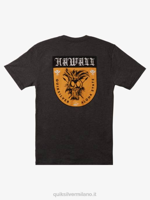 esso Quiksilver uomini t-shirt con scudo hawaii ikaika erica carbone HTZR1006