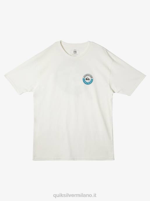esso Quiksilver uomini t-shirt con squalo marino waterman bianco come la neve HTZR41