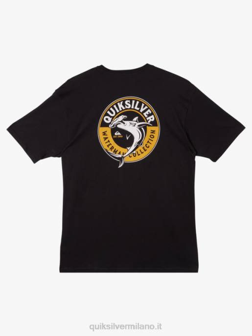 esso Quiksilver uomini t-shirt con squalo marino waterman nero HTZR40