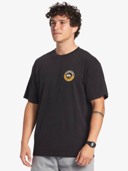 esso Quiksilver uomini t-shirt con squalo marino waterman nero HTZR40